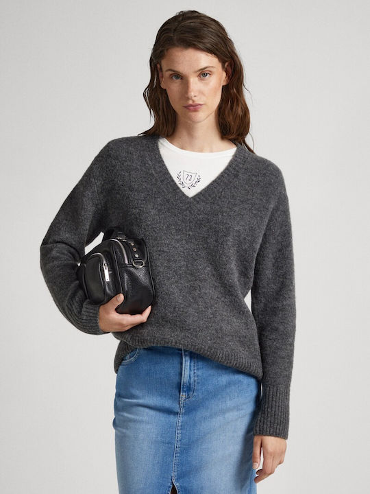 Pepe Jeans Denisse Damen Langarm Pullover mit V...