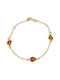 14K Gold children's bracelet with ladybugs