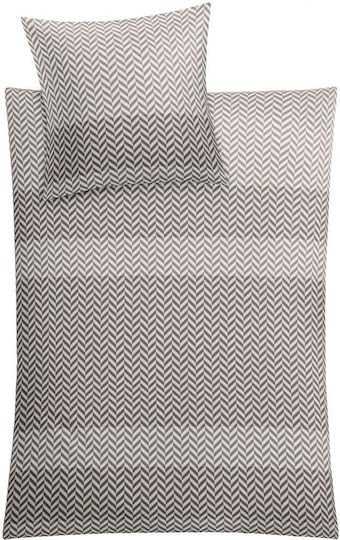 Kleine Wolke Παπλωματοθήκη Βαμβακερή Μονή 135x200 Cosy Γκρι
