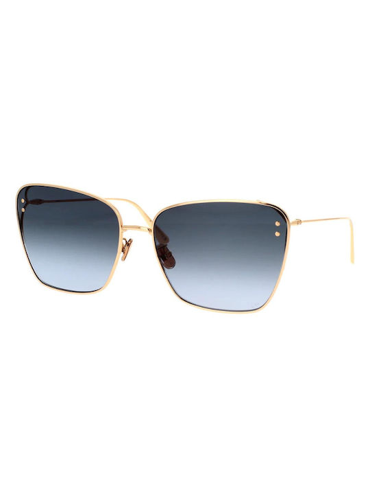 Dior Women's Sunglasses with Gold Metal Frame and Blue Gradient Lens MISSDIOR B2U E0B2