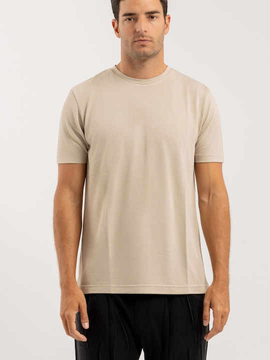 Vittorio Artist Men's Short Sleeve T-shirt Beige