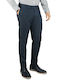 Men's Suit Trousers Elastic Slim Fit Navy Blue