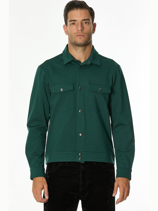 Vittorio Artist Men's Shirt Overshirt Long Sleeve Green
