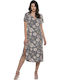 Summer Midi Dress with Slit