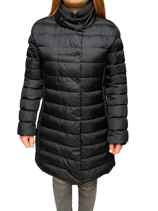 Rino&Pelle Fergi Women's Long Puffer Jacket for Winter Black