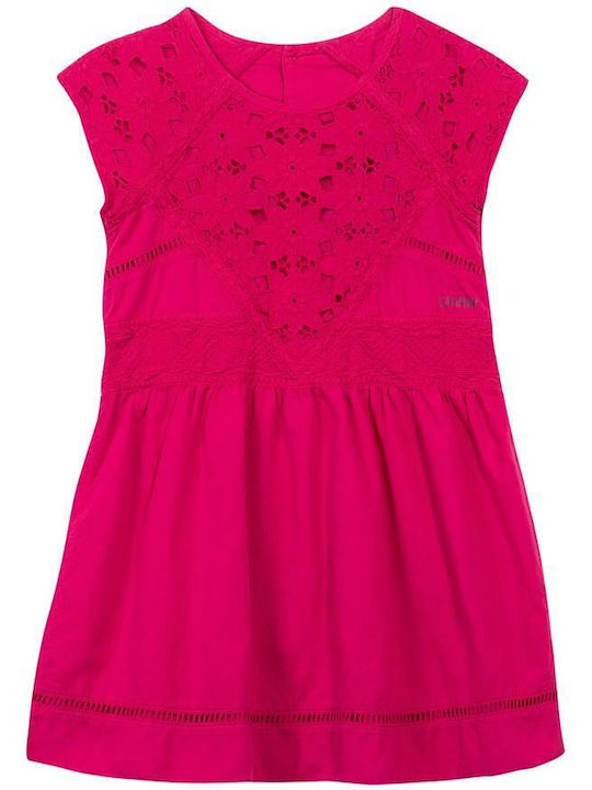 Catimini Robe A Manches Spirit Graphic Rochie pentru Copii Fără mâneci Fuchsia