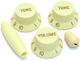 Stratocaster Knob Set Mint Stratocaster Style Plastic in Green Colour