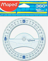 Maped Technic Plastic Transparent Protractor 12cm