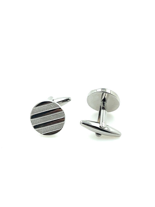 Χρυσόλιθος Cufflinks of Steel Silver