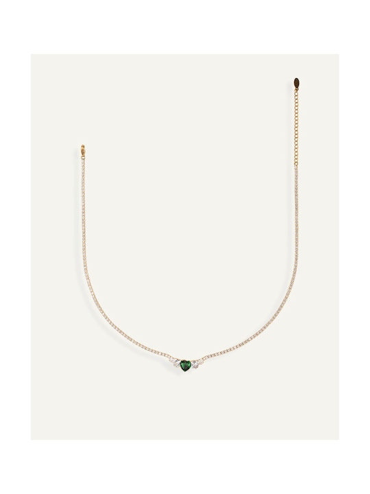 StanStefan Halskette mit Design Herz aus Vergoldet Stahl
