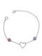 Slevori Women's Bracelet with design Heart made of Silver