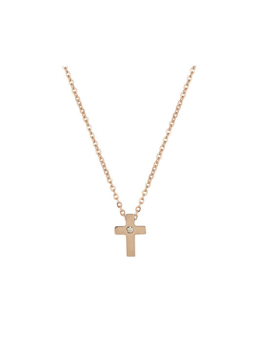 Women's Cross from Steel with Chain