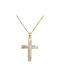 Herren Gold Kreuz 14K mit Kette