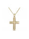 Herren Gold Kreuz 14K mit Kette