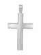 Men's White Gold Cross 14K