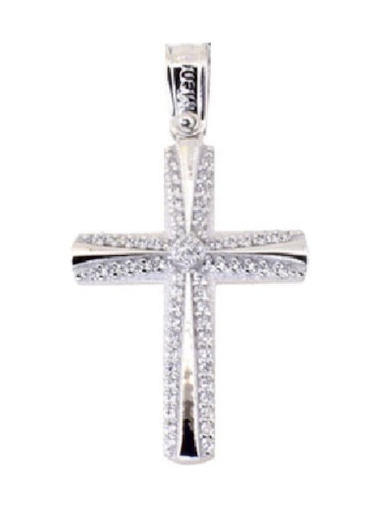 White Gold Cross 14K