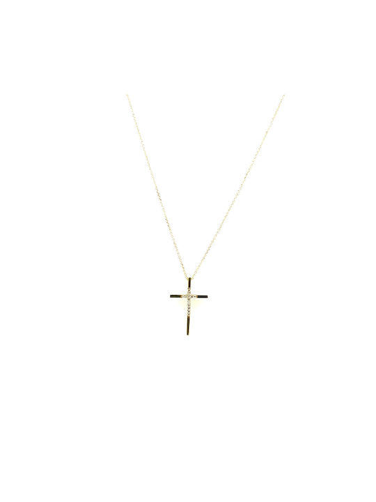 Gold Kreuz 14K mit Kette