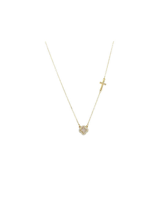 Gold Kreuz 9K mit Kette