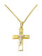 Men's Gold Cross 14K with the Crucified with Chain