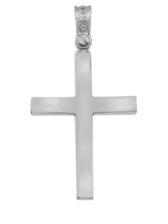 Al'Oro White Gold Cross 14K