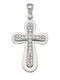 Al'Oro White Gold Cross 14K