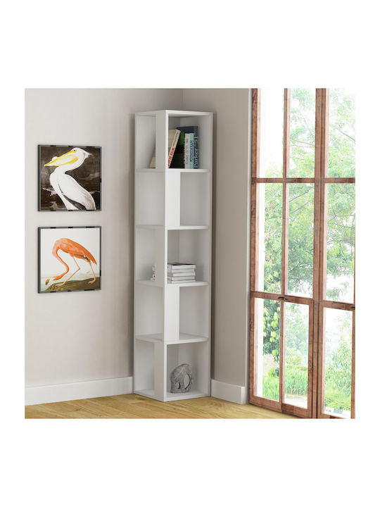 Bookcase Piano White 34x34x161cm