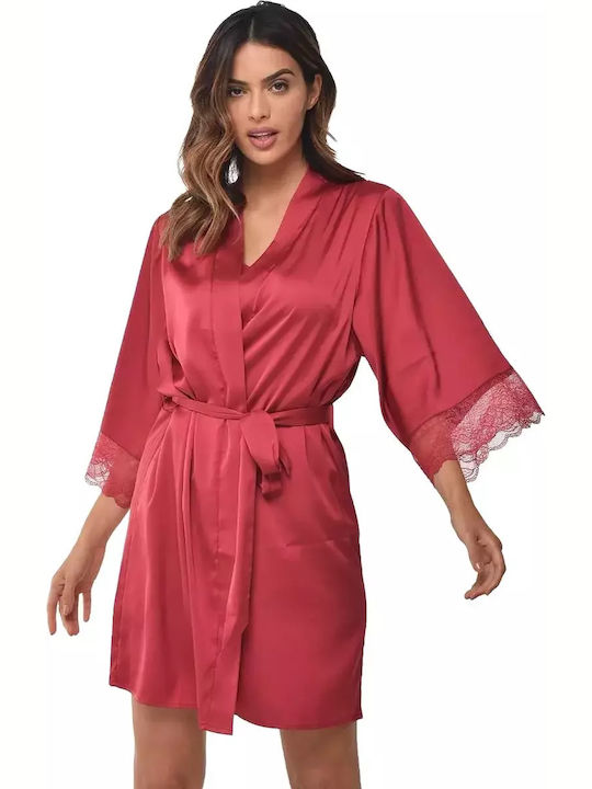 Bonatti Winter Damen Satin Robe Burgundisch Jill