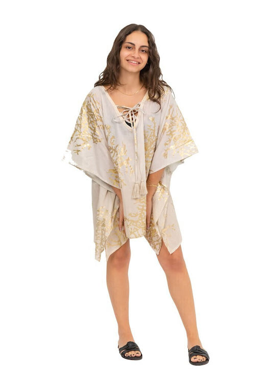 Aquablue Damen Kaftan Strand Beige