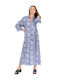 Aquablue Feminin Lung Caftan de Plajă Albastru