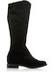 Wildleder Damenstiefel Cowboy Schwarz