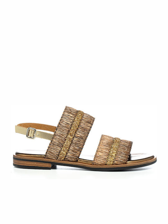 Frau Leather Women's Sandals Gold