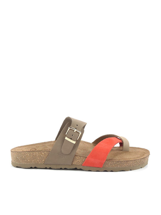 Din piele Sandale casual damă în Culoare Aur