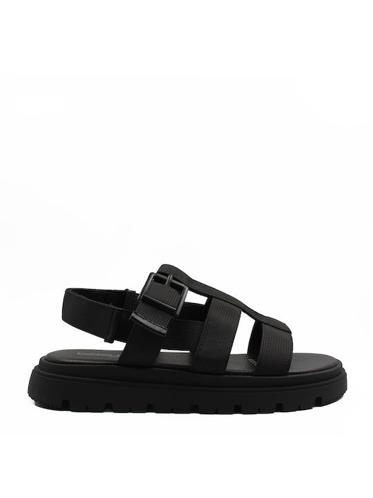 Betsy Women's Flat Sandals Flatforms in Black Color