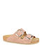 Leather Women's Flat Sandals Anatomic Pink