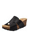 Mora 001 Anatomic Women's Leather Platform Wedge Sandals Black