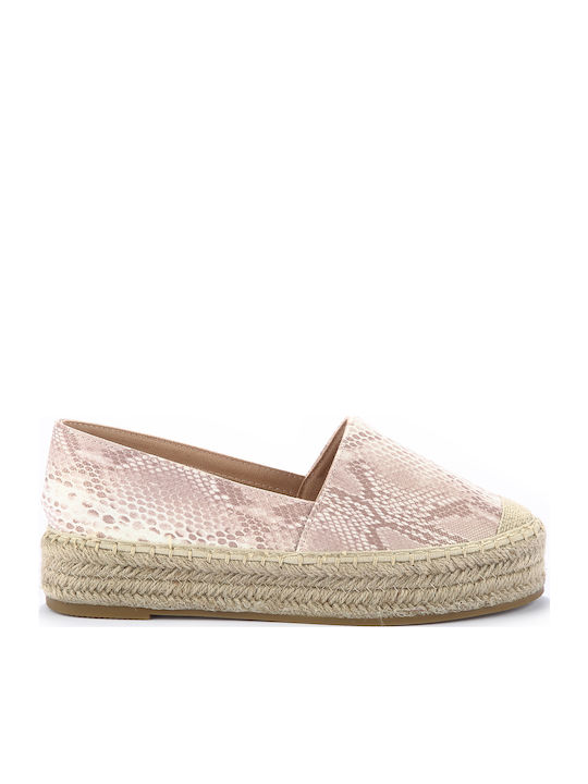 Stoff Damen Espadrilles in Rosa Farbe