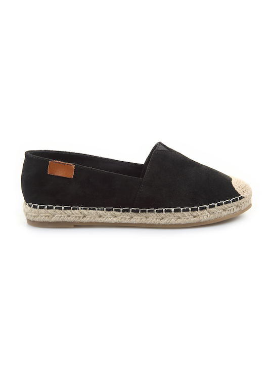 Fshoes Women's Suede Espadrilles Black