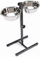 Camon Stainless Steel Bowl Food & Water for Dog with Base 4lt 28cm