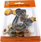 Metallic Animal-Shaped Cookie Cutter 3pcs 8KZN60