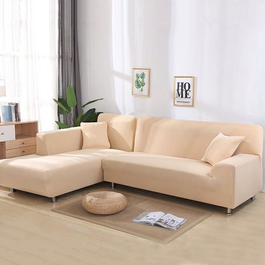 Elastische Abdeckung für Ecksofa Beige 1Stück G2-ELSOCO-34134-G-BEIGE-OEM