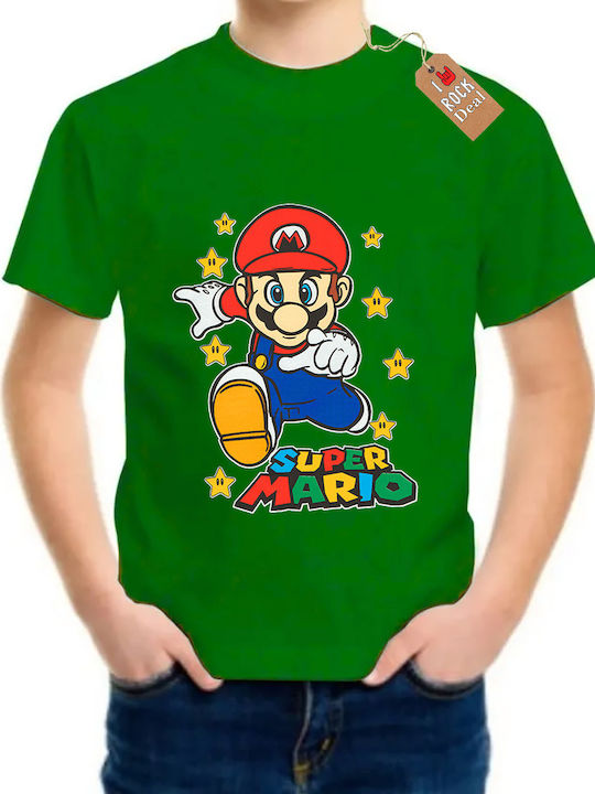 Παιδικό T-shirt Πράσινο Mario