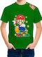 Παιδικό T-shirt Πράσινο Mario