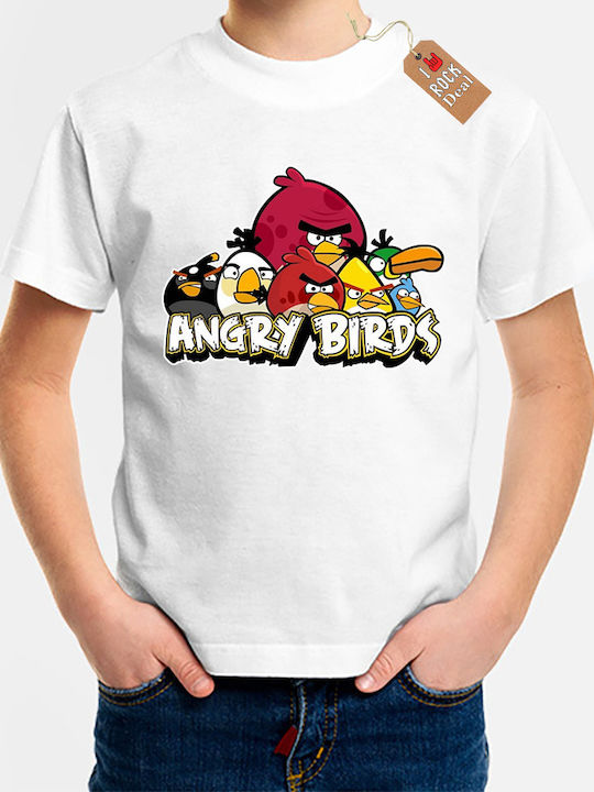 Tricou Pentru Copii Alb Angry Birds