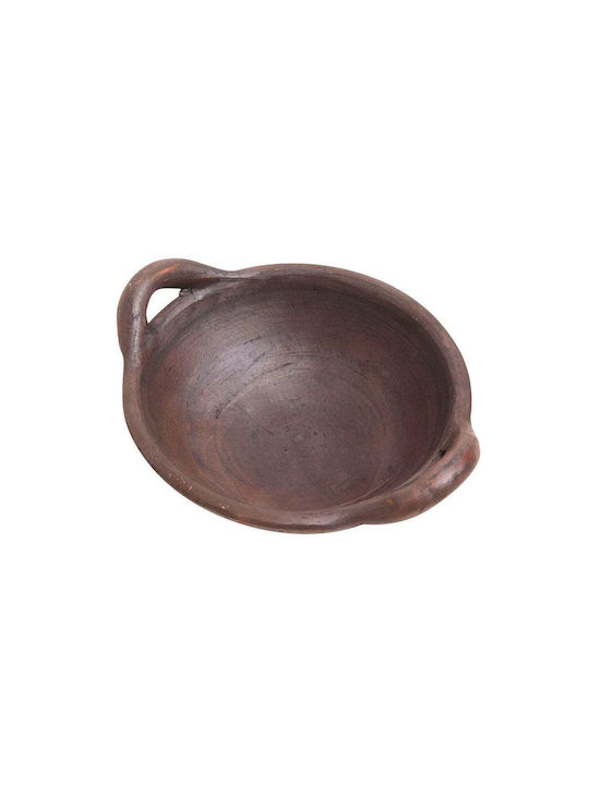 Muubs Serving Bowl Round Ceramic Brown with Diameter 16cm