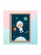 Kids Framed Wall Painting Astronaut 32x23cm