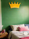 Oxygen Kids Decorative Hanging Yellow made of Wood 35x15x15εκ.