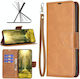 Lambskin Texture Wallet Galben (Oppo A98)