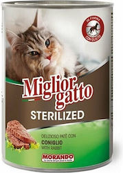 Morando Migliorgatto Sterilized Wet Food for with Rabbit 1pc 400gr