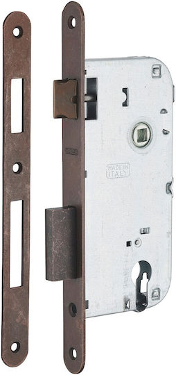 Thirard Recessed Lock with Cylinder and Center 50mm Bronze Right