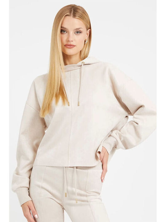 Guess Women's Hooded Sweatshirt Beige